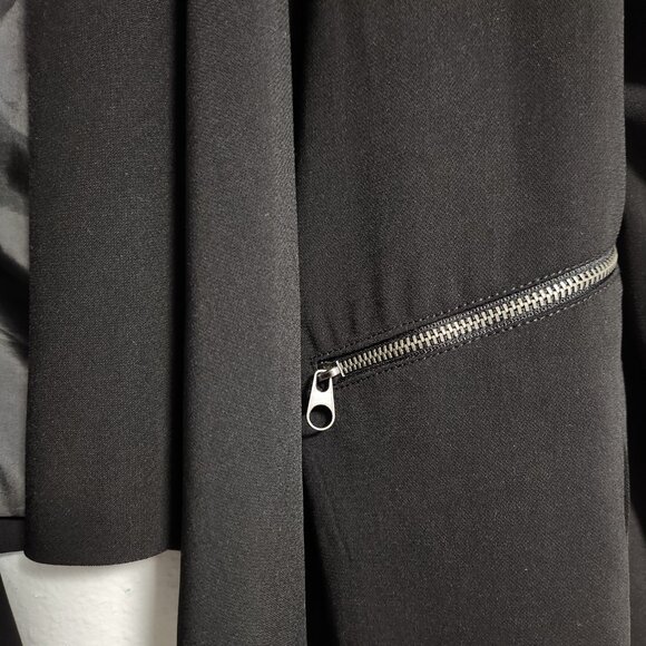 Nicole By Nicole Miller | Black Drape City Black Blazer Jacket Large - Picture 3 of 6